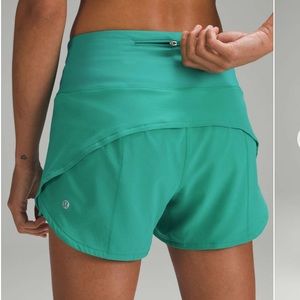 Speed Up High Rise Short 2.5” Green (Lululemon)